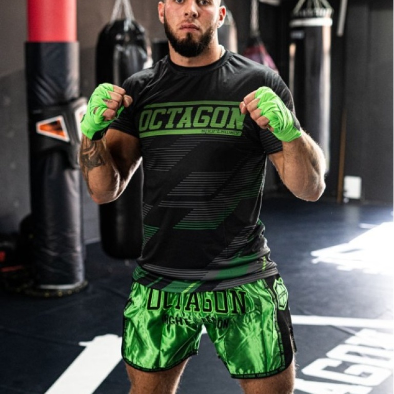 Camiseta deportiva Octagon Racer black/green spodenki-octagon-kickboxing-m_18057_p