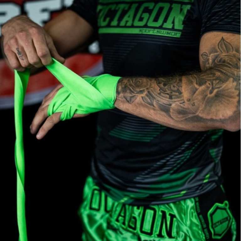 Camiseta deportiva Octagon Racer black/green spodenki-octagon-kickboxing-m_18059_p