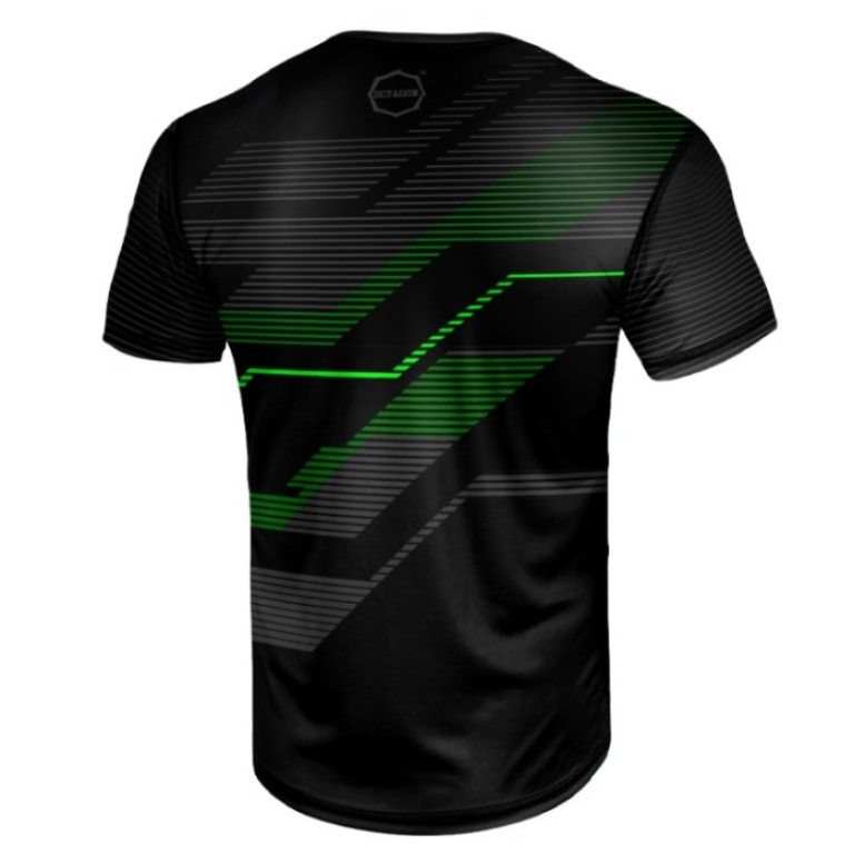 Camiseta deportiva Octagon Racer black/green t-shirt-sport-octagon-racer-b_15570_p